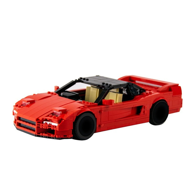 1990 Retro Japanese Red Sports Car MOC Building Kit - 1