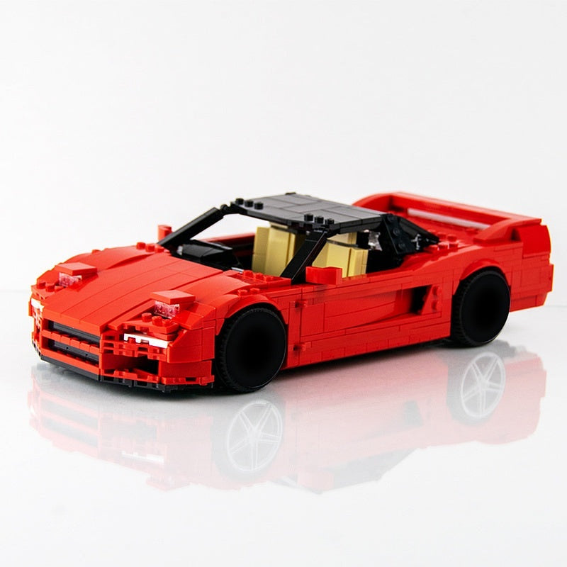 1990 Retro Japanese Red Sports Car MOC Building Kit - 2