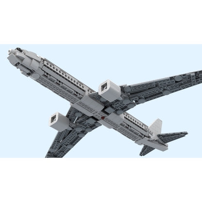1:144 Long-Range Twinjet 777-300ER Airliner MOC Building Kit - 2
