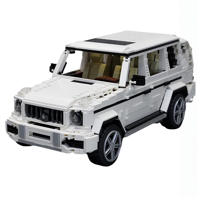 1:16 White Boxy Luxury Off-Road SUV MOC Building Kit - 1