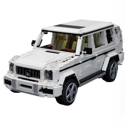 1:16 White Boxy Luxury Off-Road SUV MOC Building Kit - 1
