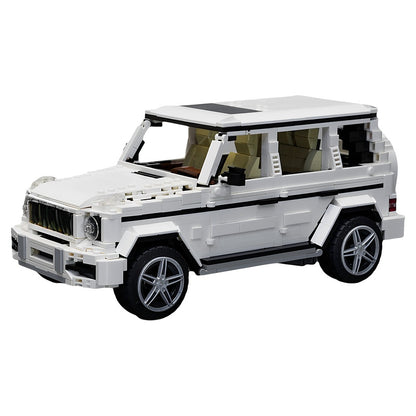 1:16 White Boxy Luxury Off-Road SUV MOC Building Kit - 3
