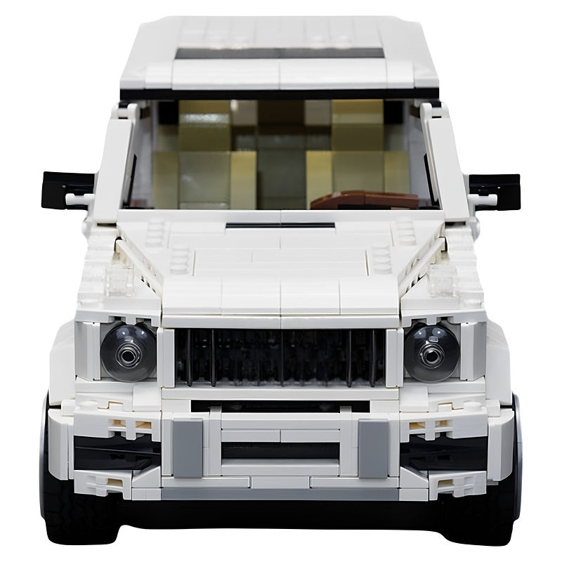 1:16 White Boxy Luxury Off-Road SUV MOC Building Kit - 4