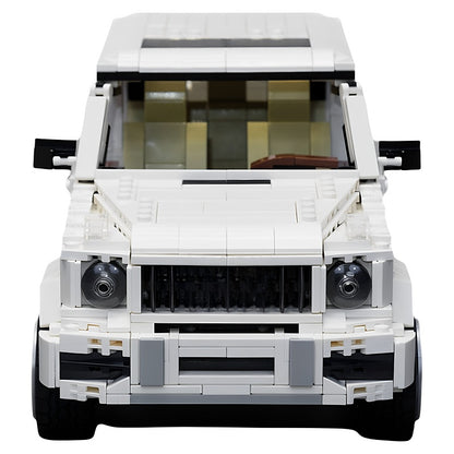 1:16 White Boxy Luxury Off-Road SUV MOC Building Kit - 4