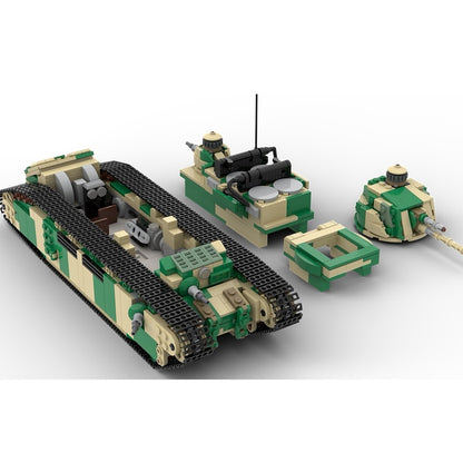 1:35 Char 2C French Heavy Tank MOC Building Kit - 2