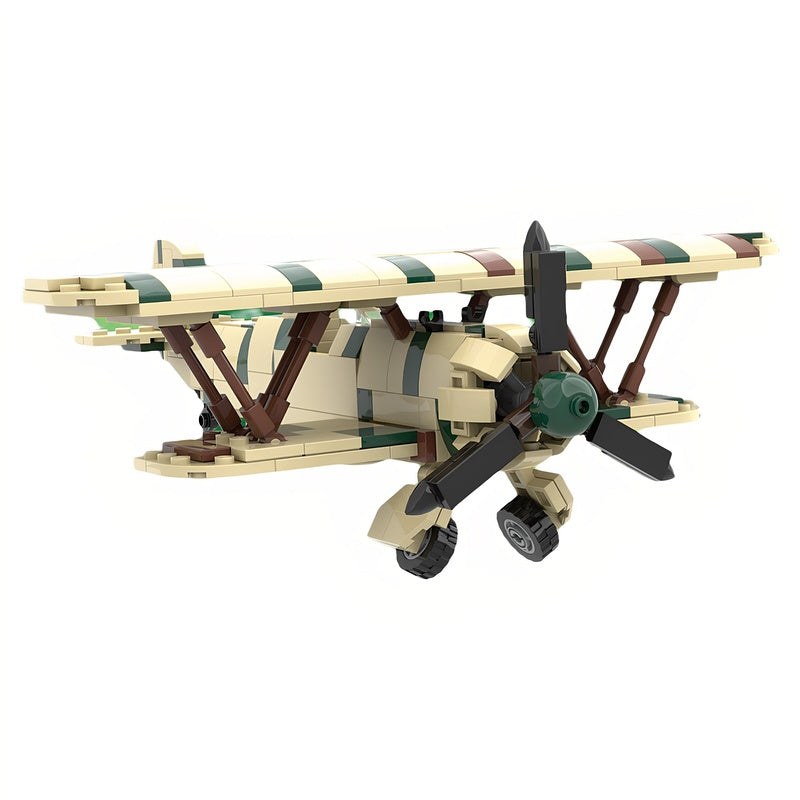 1:35 CR.42 WWII Italian Biplane Fighter MOC Building Kit - 1