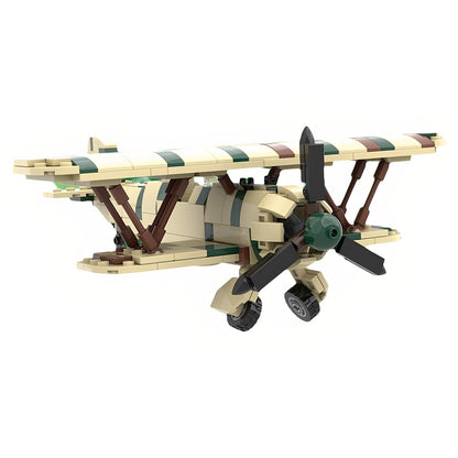 1:35 CR.42 WWII Italian Biplane Fighter MOC Building Kit - 1