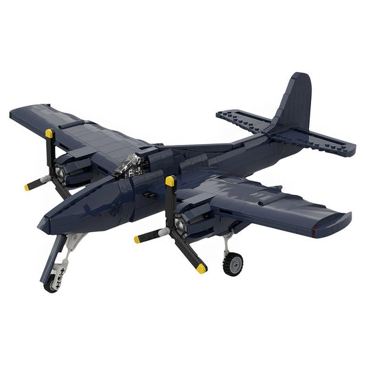 1:35 F7F-3 Tigercat Twin-Engine Propeller Fighter MOC Building Kit - 1