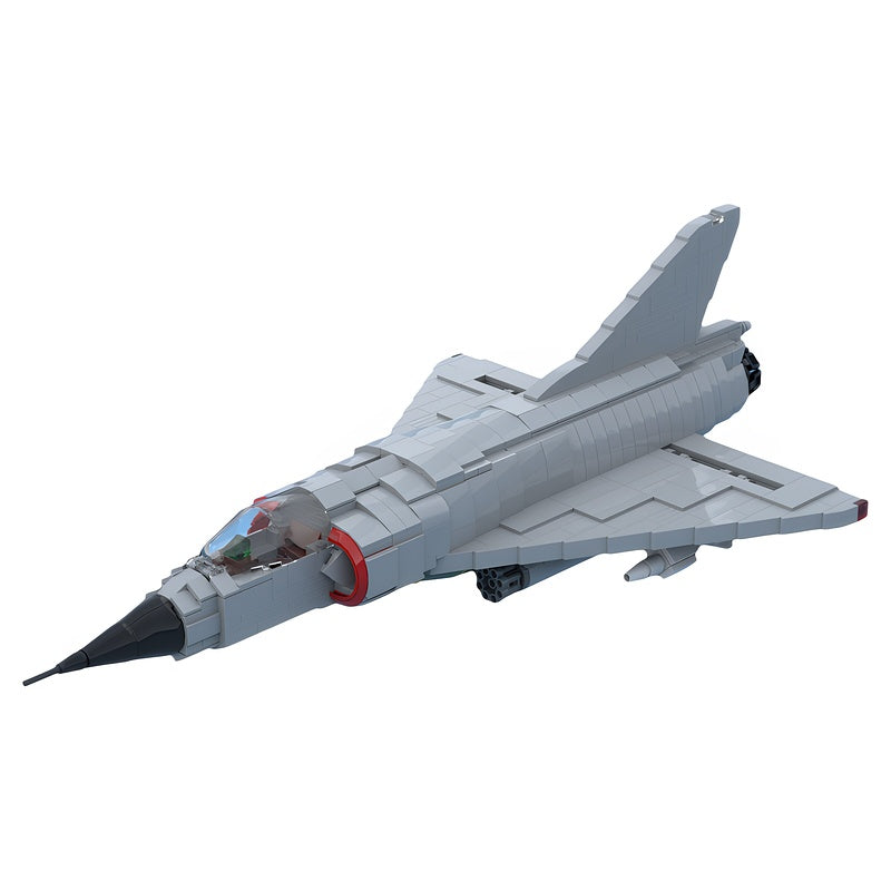 1:35 French Delta-Wing Fighter Jet MOC Building Kit - 1