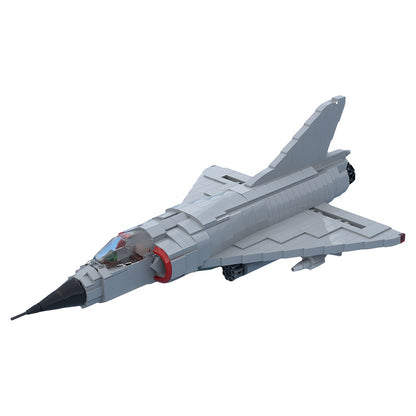 1:35 French Delta-Wing Fighter Jet MOC Building Kit - 1