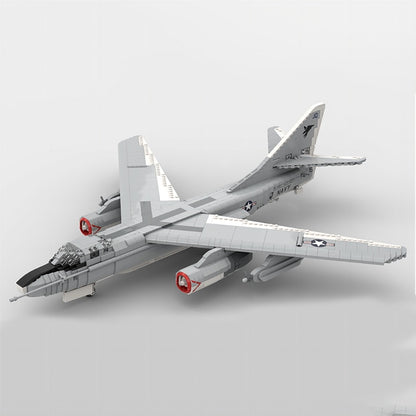 1:35 Scale EA-3B Skywarrior Reconnaissance Aircraft MOC Building Kit - 5