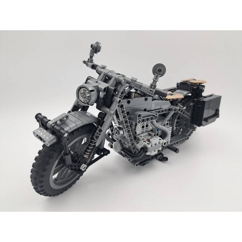 1:6 WWII R75 Military Sidecar Motorcycle MOC Building Kit - 4