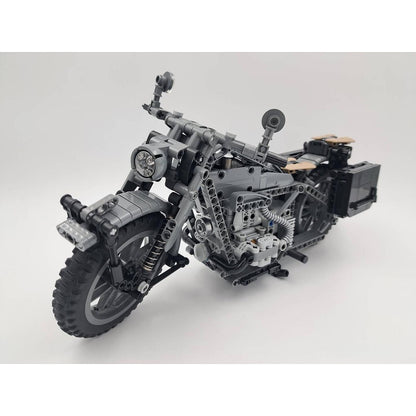 1:6 WWII R75 Military Sidecar Motorcycle MOC Building Kit - 4