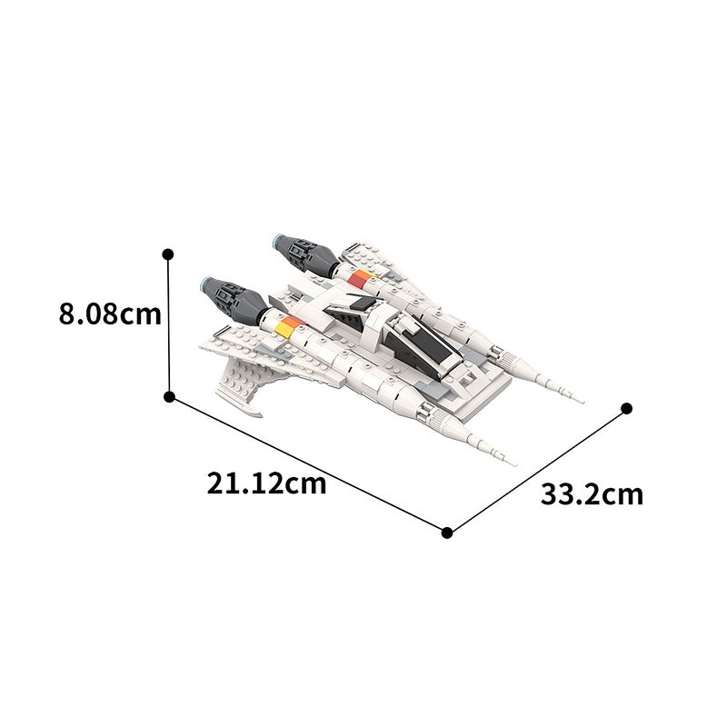 25th Century Retro Starfighter Ship Building Kit | LEGO-Compatible MOC - 3