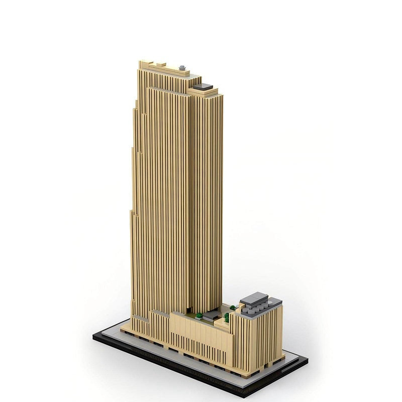 30 Rockefeller Plaza MOC Skyscraper Building Kit Art Deco Skyline Model 1:800 - 3
