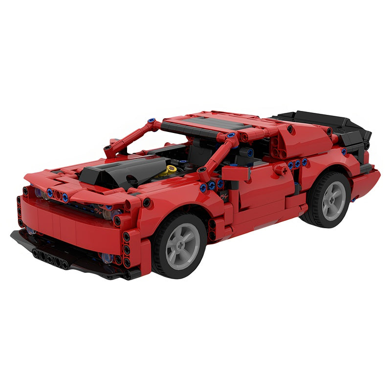 392 V8 Muscle Car MOC Building Kit with Working Engine - 2