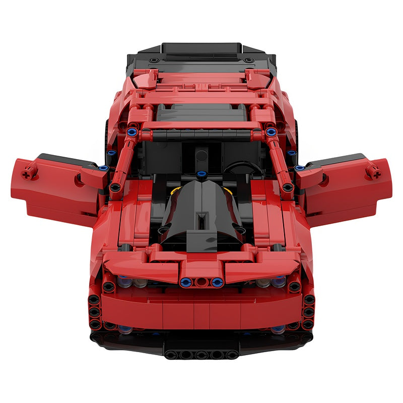 392 V8 Muscle Car MOC Building Kit with Working Engine - 3