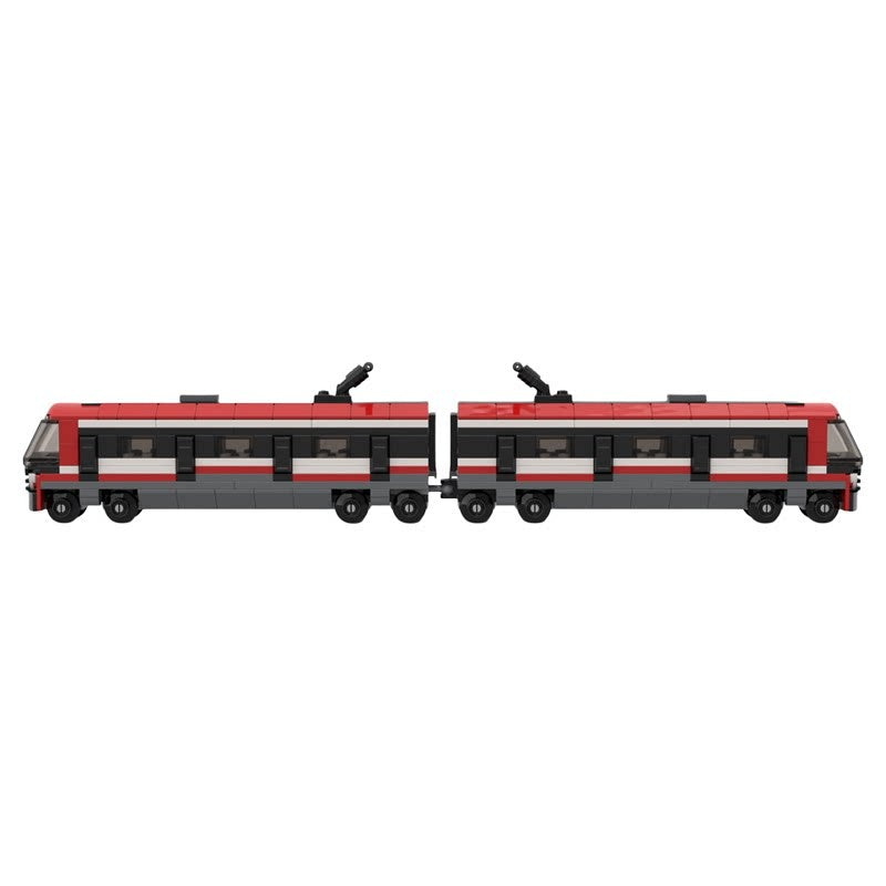 4-Wide Modern Light Rail Transit Train MOC Building Kit - 2