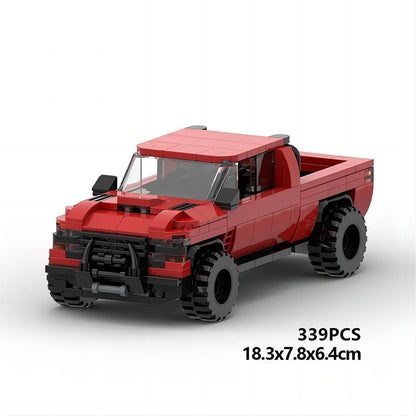 4x4 Off-Road Pickup Truck with Vehicle Trailer Building Kit | LEGO-Compatible MOC - 6