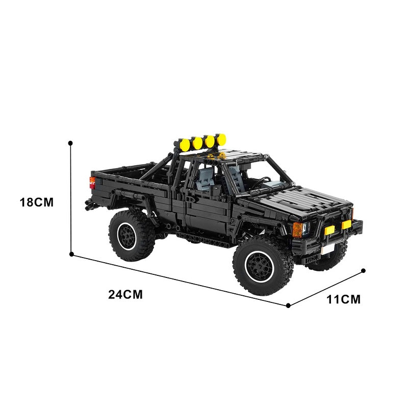 4x4 Xtracab Pickup Truck Building Kit | LEGO-Compatible MOC - 4