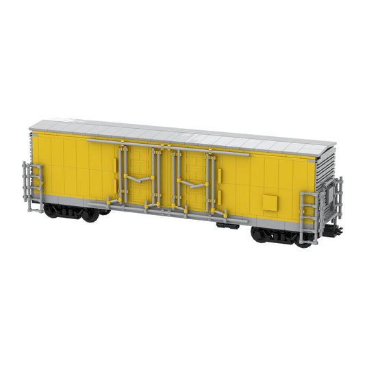 53ft Evans Double Plug Cargo Train Wagon Building Kit | LEGO-Compatible MOC - 1