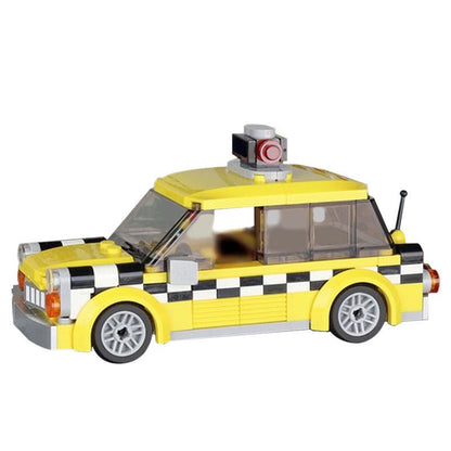 6-Wide Taxi MOC Building Kit | Compact Urban Vehicle Model - 1