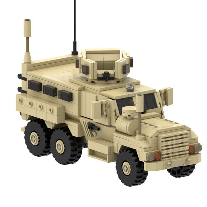6x6 MRAP Tactical Armored Vehicle MOC Building Kit – Military Truck Model - 3