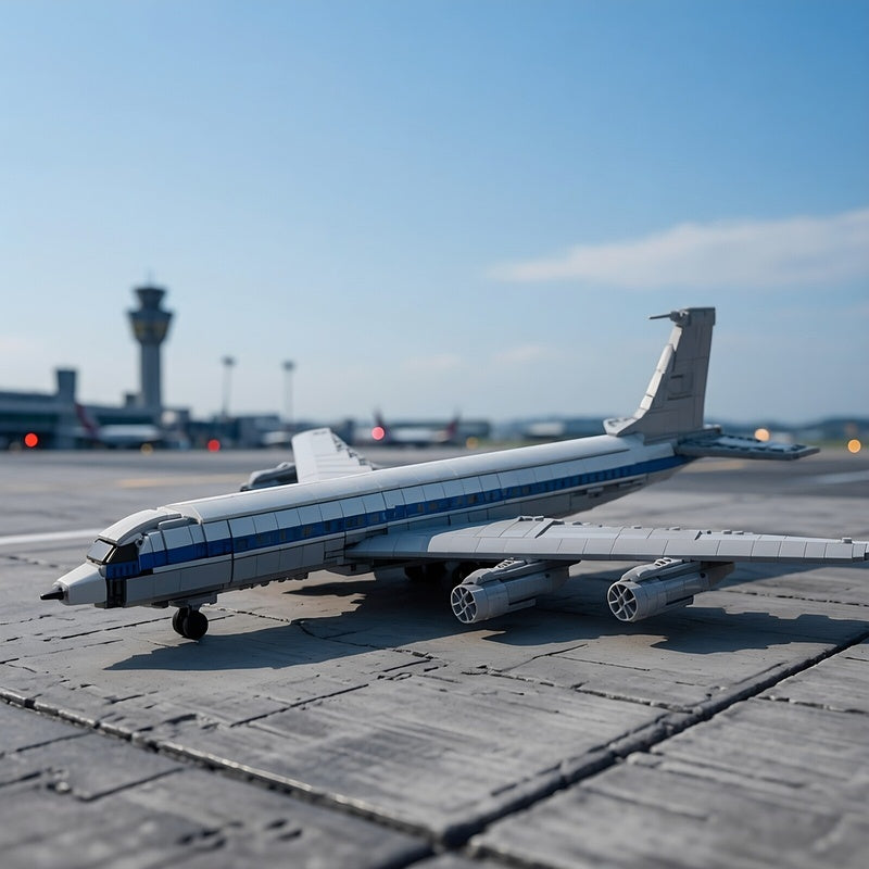 707-320B Four-Engine Jetliner MOC Building Kit | 1:80 Scale - 2