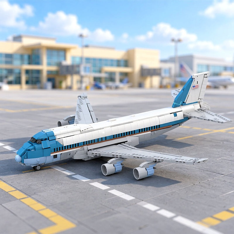 747 Air Force One Four-Engine Aircraft MOC Building Kit - 2