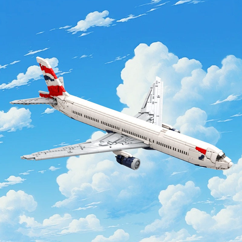 777-300ER British Flag Livery Commercial Aircraft Building Kit | Compatible MOC - 2