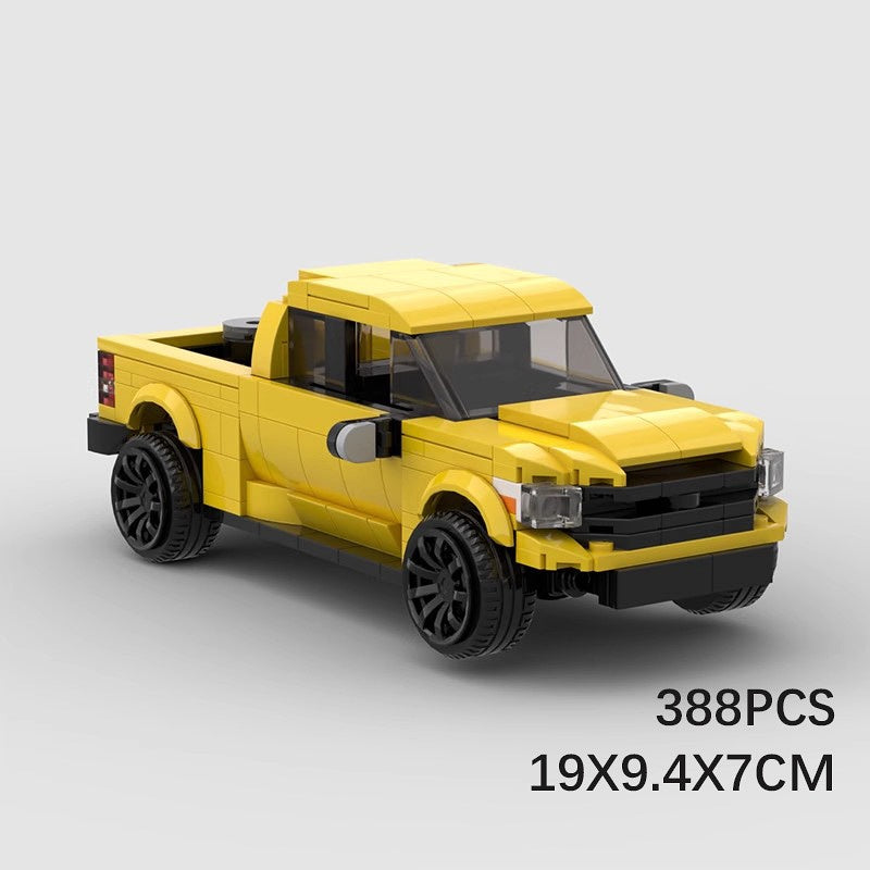 8 Stud Wide Pickup Truck Building Kit | LEGO-Compatible MOC - 7