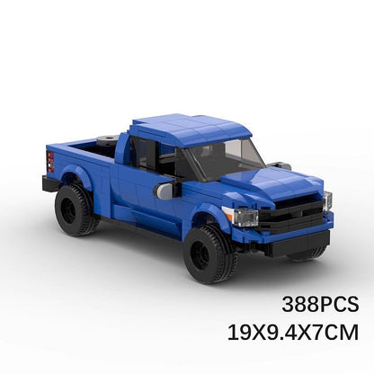 8 Stud Wide Pickup Truck MOC Building Kit | Detailed Vehicle Model - 6