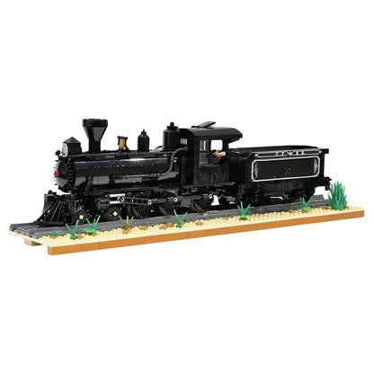 8-Wide 1890s American Steam Locomotive MOC Building Kit - 2