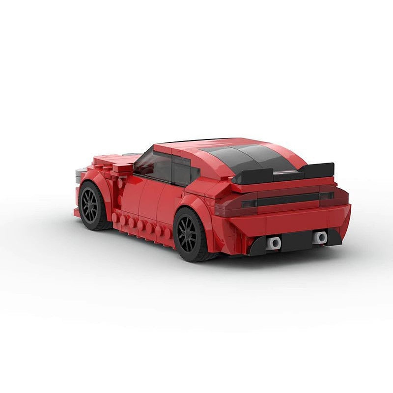 8-Wide Classic American Muscle Car MOC Building Kit | Vehicle Model - 4