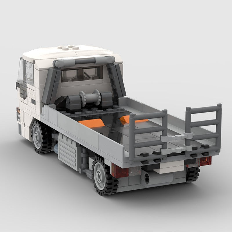 8-Wide Flatbed Car Carrier Truck Building Kit | Tilt Bed Loader LEGO-Compatible MOC - 2