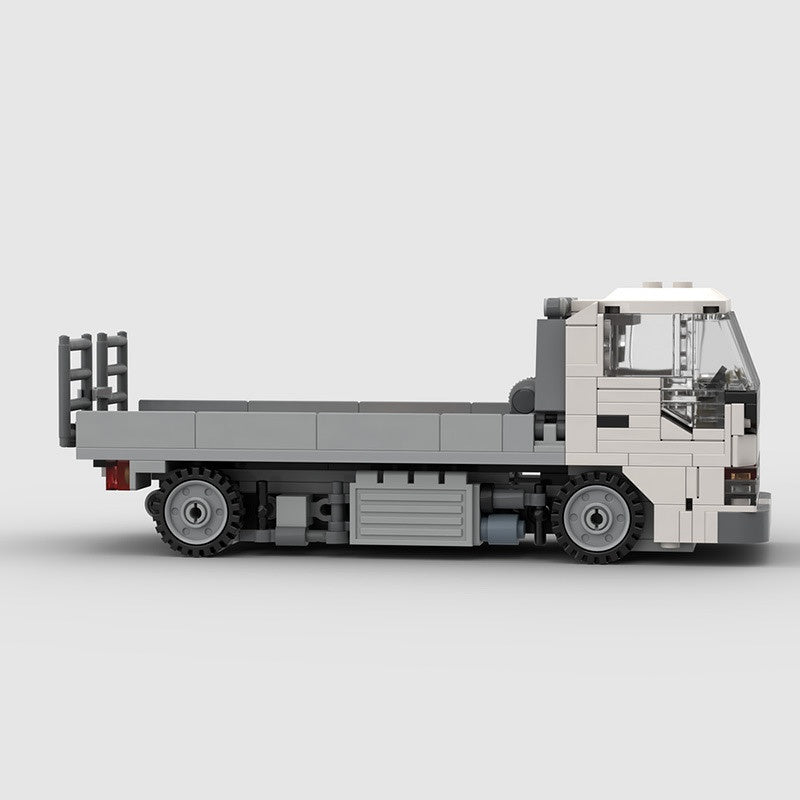 8-Wide Flatbed Car Carrier Truck Building Kit | Tilt Bed Loader LEGO-Compatible MOC - 3