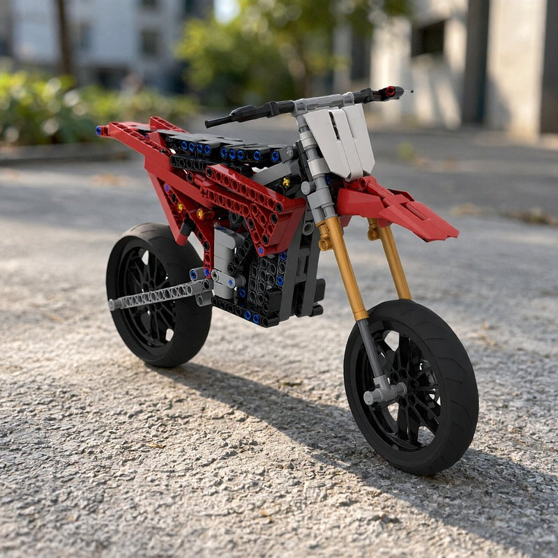 80HP Electric Supermoto Race Bike MOC Building Kit - 4