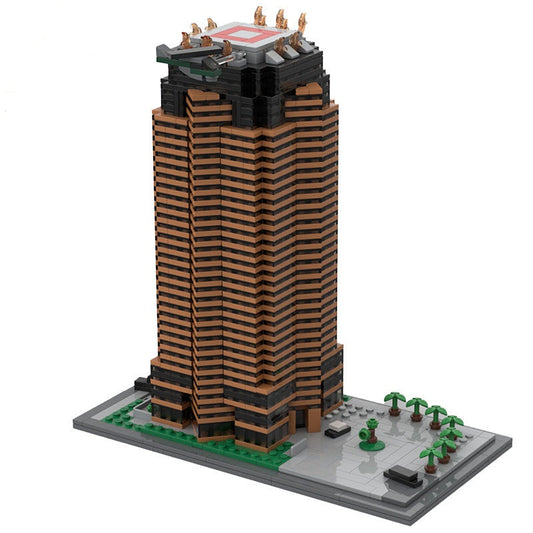80s Action Movie Plaza Building Kit | LEGO-Compatible MOC - 1