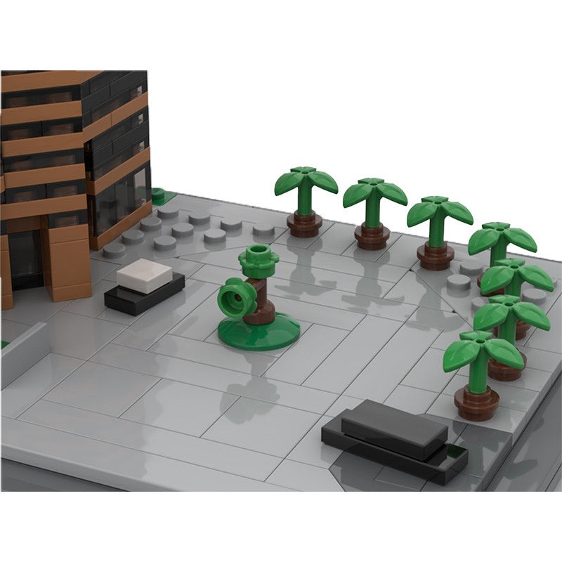 80s Action Movie Plaza Building Kit | LEGO-Compatible MOC - 4