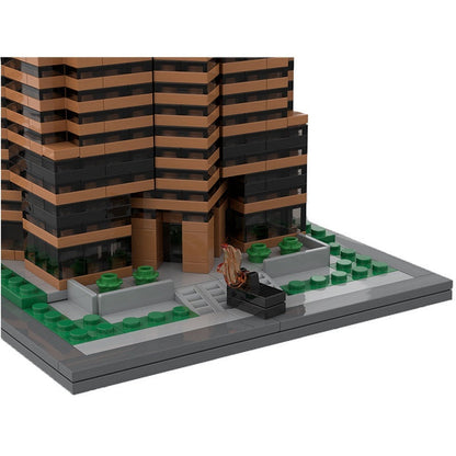 80s Action Movie Plaza MOC Building Kit | Retro City Scene Model - 3