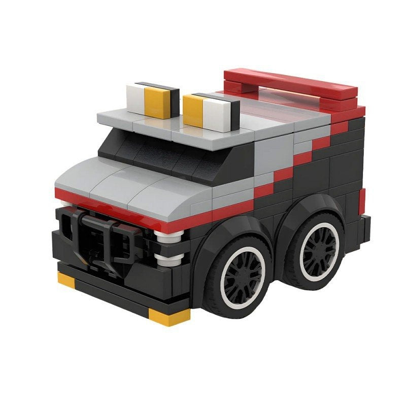 80s Action Team Van & Character MOC Building Kit | Retro Vehicle Model - 2