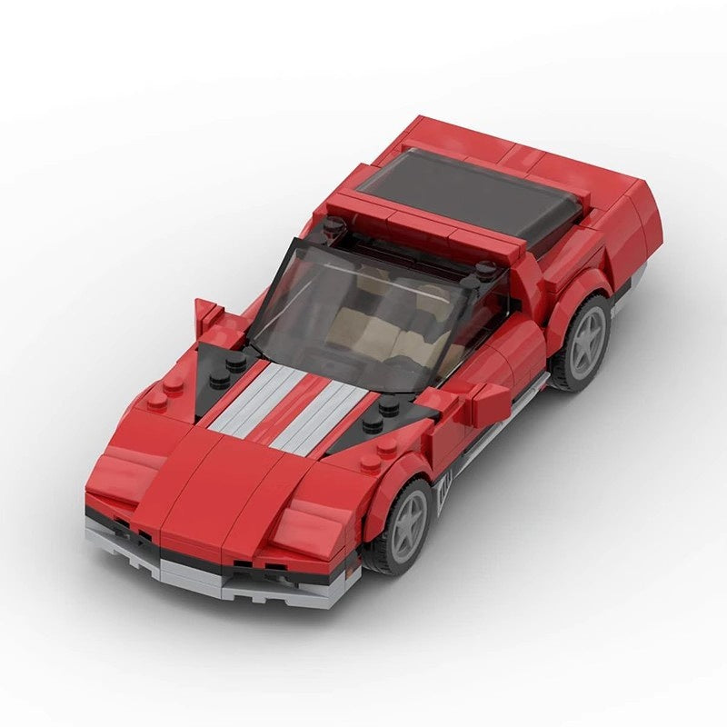80s C4 American Sports Coupe Building Kit | LEGO-Compatible MOC - 4