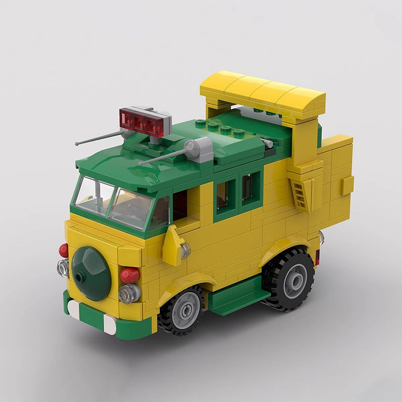 80s Cartoon Mutant Turtle Van Building Kit | LEGO-Compatible MOC - 4