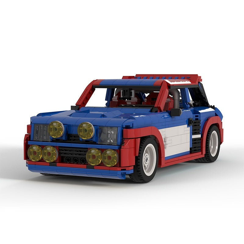 80s Turbo Rally Hatchback MOC Building Kit | Classic Race Car Model - 2