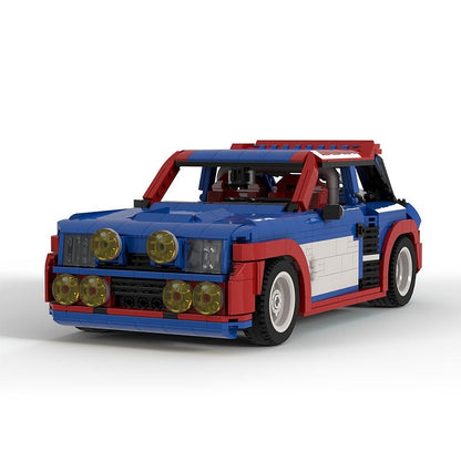 80s Turbo Rally Hatchback MOC Building Kit | Classic Race Car Model - 2