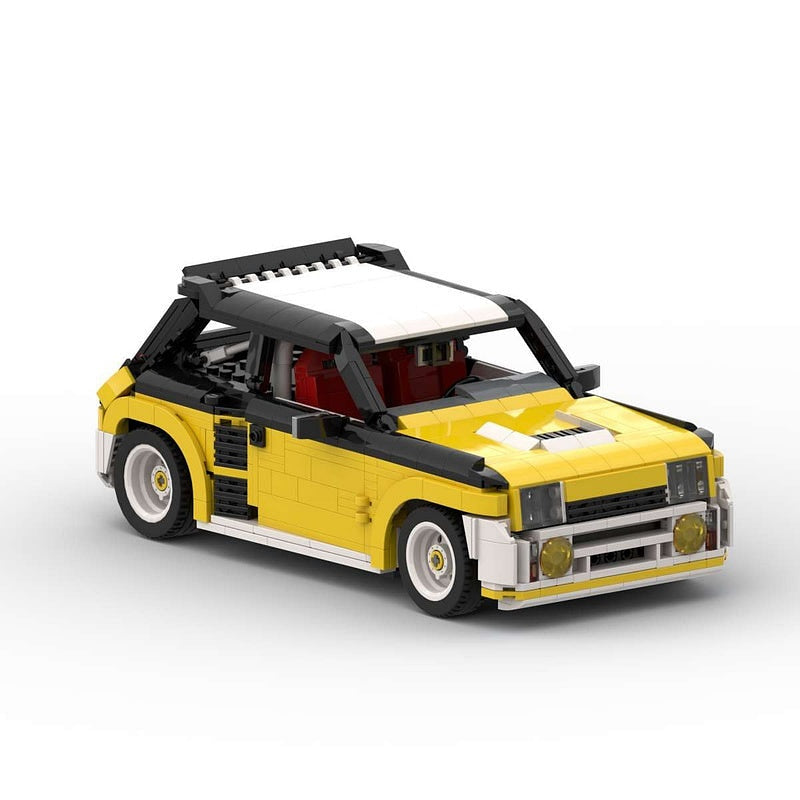 80s Turbo Rally Hatchback MOC Building Kit | Classic Race Car Model - 7