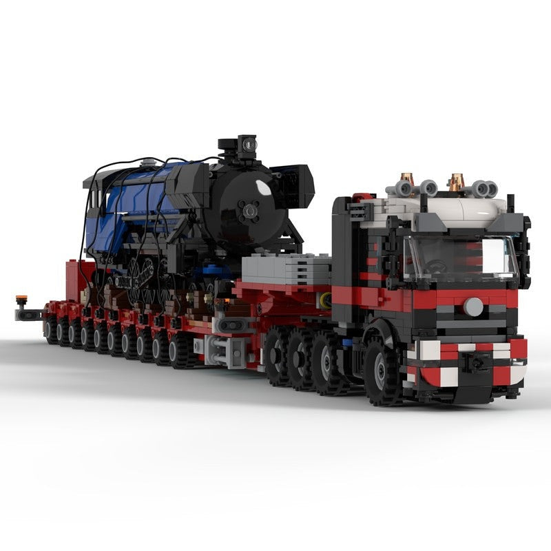 8x4 Semi-Tractor MOC Building Kit | 10-Axle Heavy Transport Truck - 1