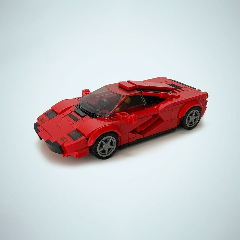 90s F1 V12 Supercar Building Kit | 8-Wide LEGO-Compatible MOC - 1