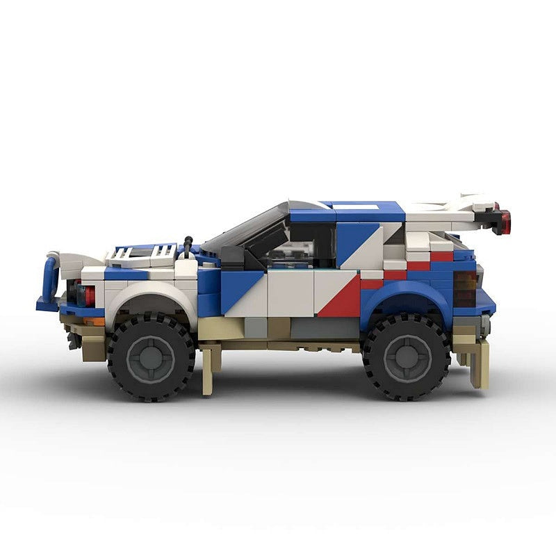 90s Italian Desert Rally Hatchback MOC Building Kit | Racing Vehicle Model - 2