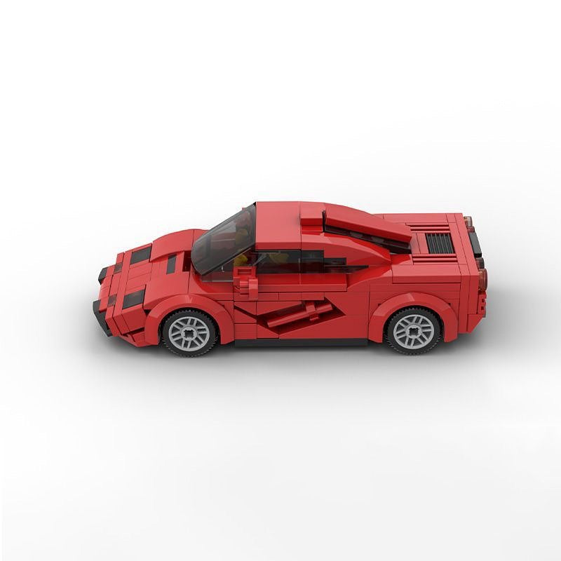 90s V12 Speed Record Supercar Building Kit | 6-Wide LEGO-Compatible MOC - 3